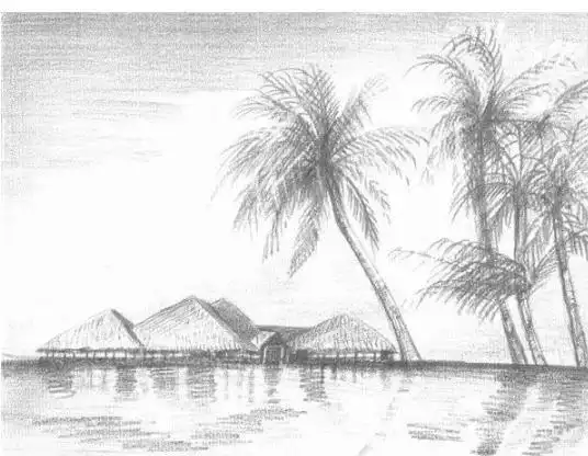 素描风景教程海边风景的画法