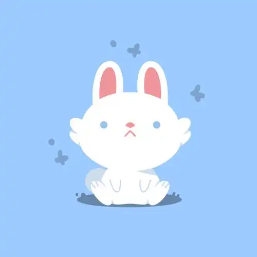 可爱卡通动画风小兔子头像图片