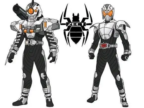 五个原创的假面骑士,蓝色的骑士很漂亮,老虎骑士看起来很霸气