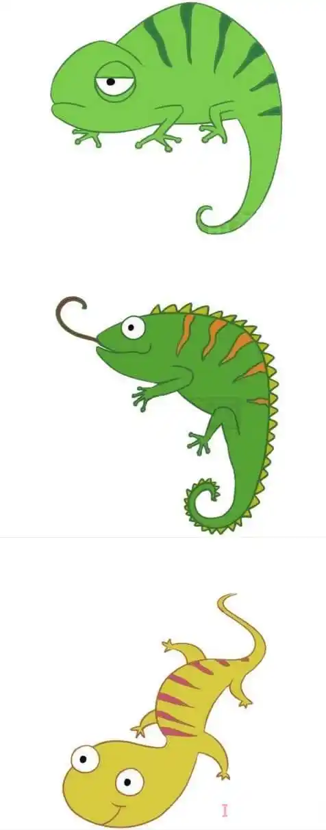 卡通蜥蜴的画法步骤图带颜色蜥蜴简笔画图片蜥蜴幼儿简笔画法步骤分解