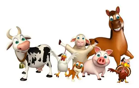 农场动物集合照片