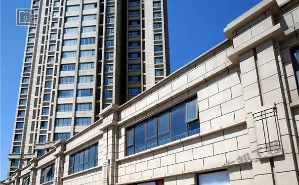 真石漆外墙效果图案例【天津中铁御水园】_通合实业集团