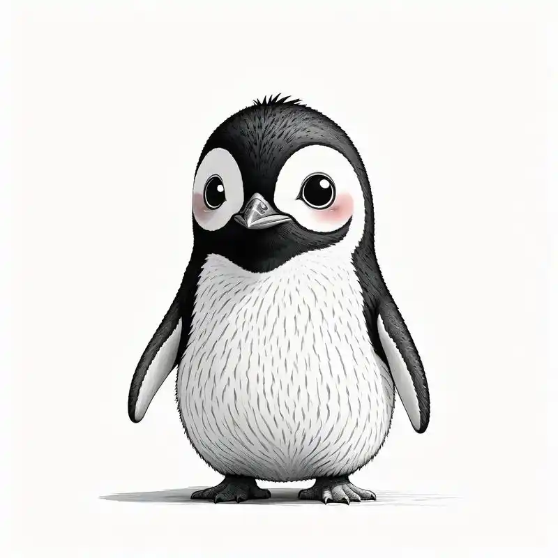 灰色企鹅头像93|简约又呆萌