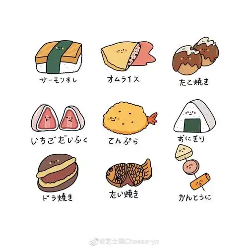 超萌食物插画