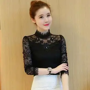 蕾丝打底衫女洋气小衫春款