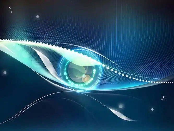 蓝色的眼睛-抽象艺术设计壁纸