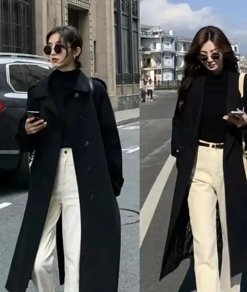 穿黑色大衣一定要搭配这6种颜色的内搭太好看了