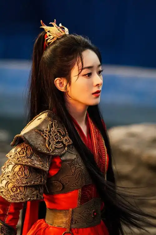 赵丽颖红衣长枪战袍##沈璃红衣长枪战袍