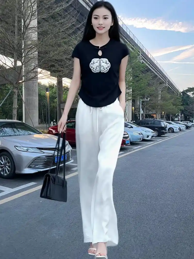 阔腿裤 #百搭裤子 #阔腿裤女 #夏季薄 - 抖音