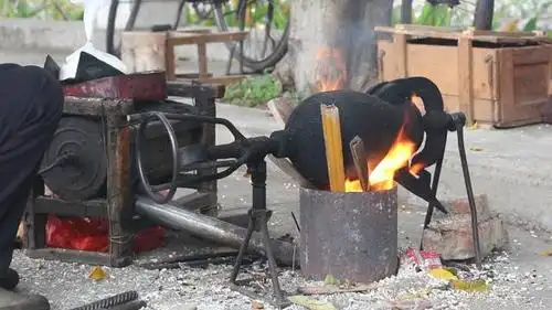 传统老式爆米花嘣出708090后长垣人的童年记忆