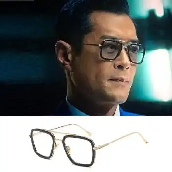 使徒行者古天乐同款眼镜全框老花镜男钢铁侠大框配散光变色近视镜 配