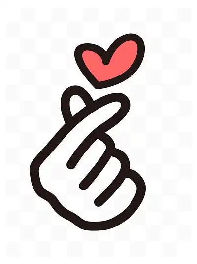 手比心爱心装饰矢量透明png