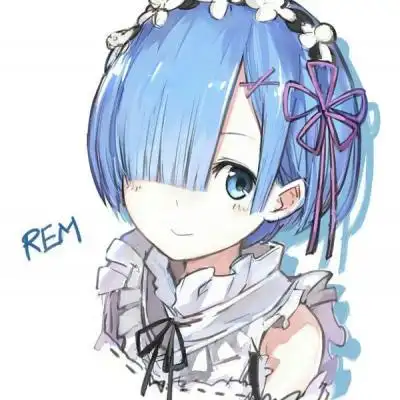 雷姆头像侧脸可爱蕾姆头像本子图片