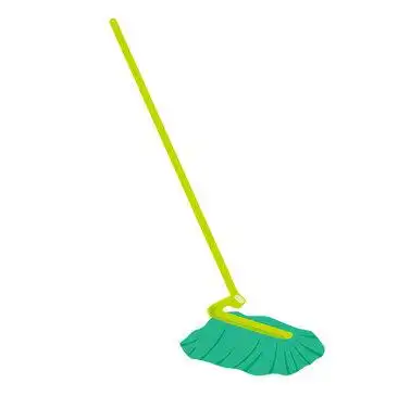 小孩拖把矢量素材