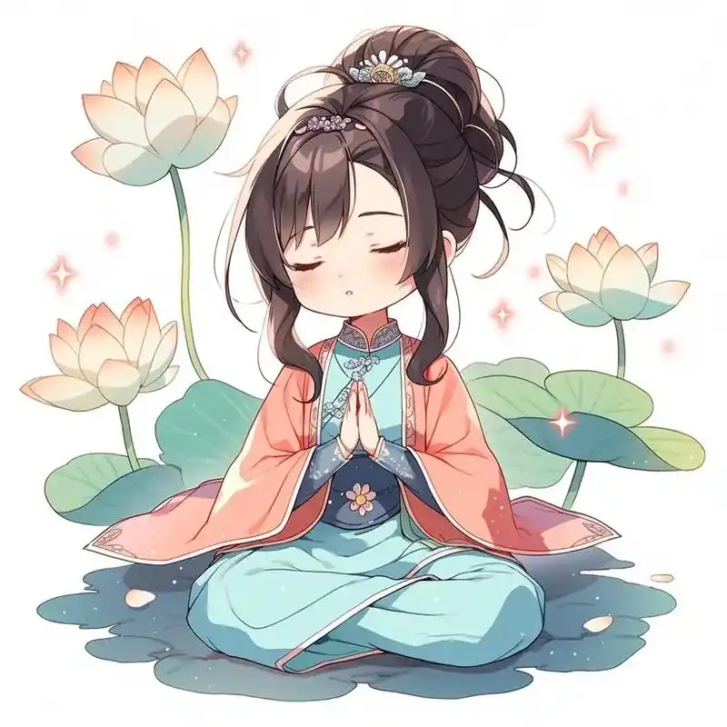 古装仙女插画图集 #原创插画 #q版人物 #汉元素 #ai - 抖音