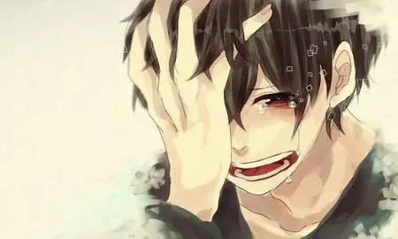 求几张女生哭着笑的动漫头像,不笑的也行,可以参考下图,我比较喜欢