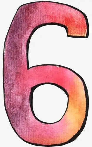 红色数字6