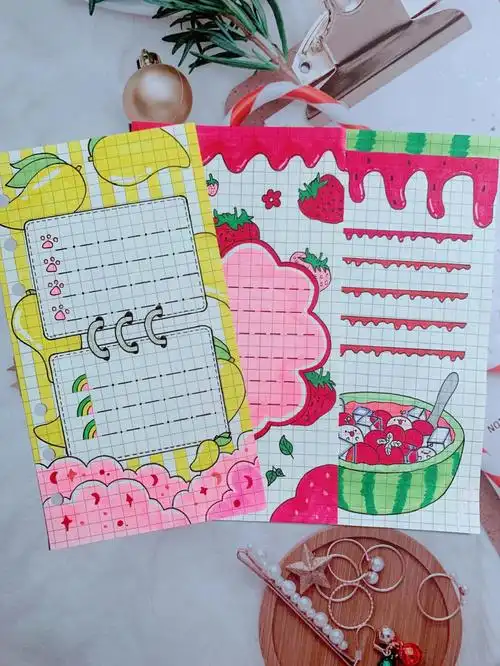今天分享水果主题手帐#手帐  #手帐分享