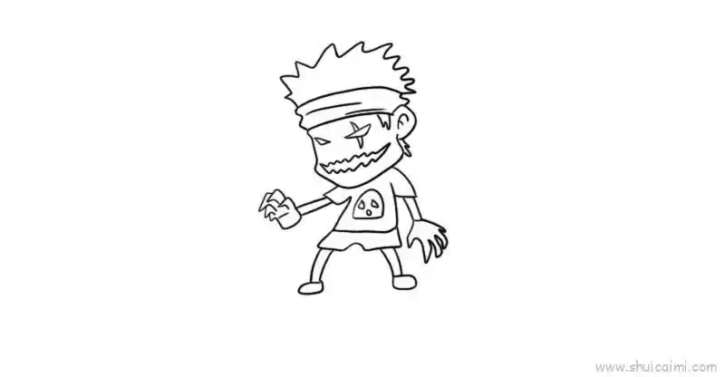 僵尸简笔画画法图解