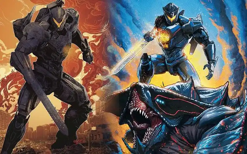 《环太平洋2》新预告大量战斗画面曝光,炫酷机甲激战外星巨兽