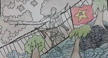 儿童红军长征简笔画