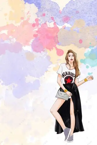 时尚走秀女模秋冬女装发布会海报背景psd