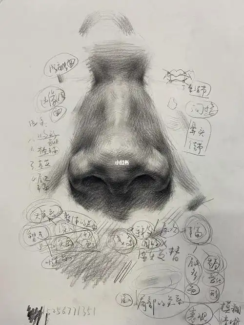 鼻子  #素描 #美术生的日常  #美术生集训