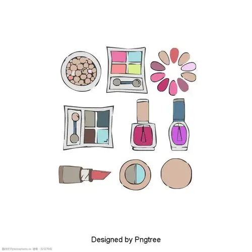 卡通手绘化妆品设计图片-图行天下图库