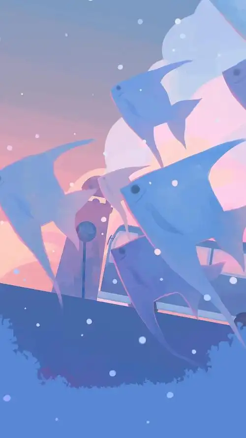 少女心爆棚梦幻仙气手绘插画,动漫-手机壁纸