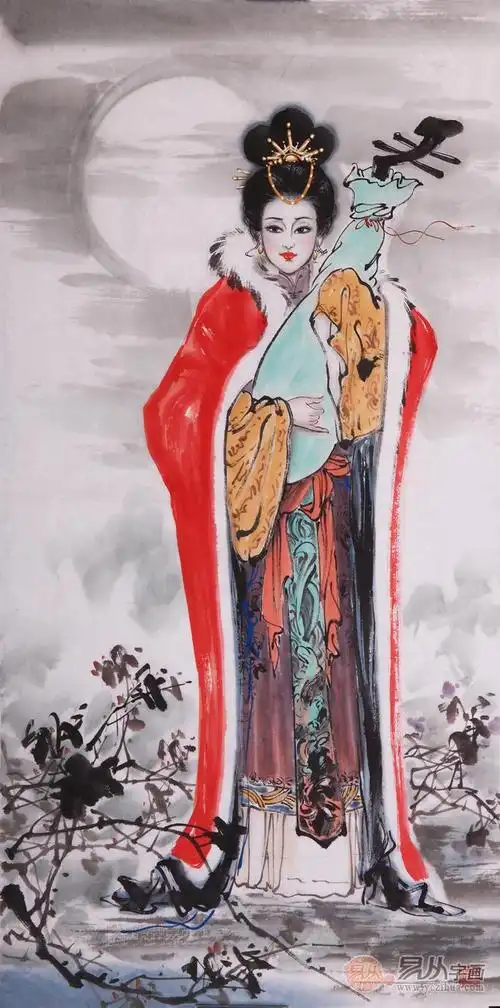 王云飞三尺竖幅仕女作品《昭君出塞》