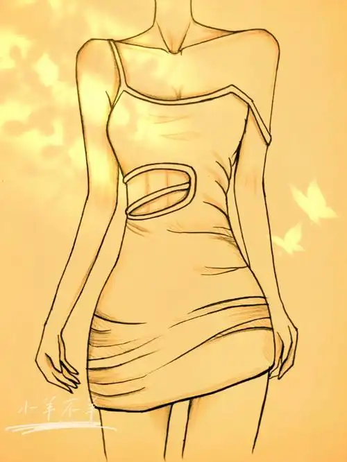 美女黑白简笔画绘画教程48附过程