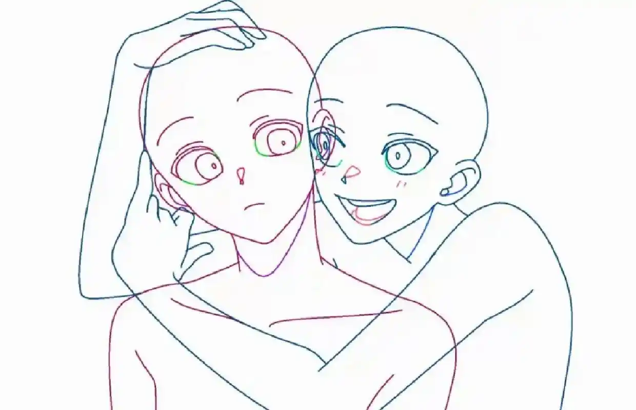 连环画双人素材