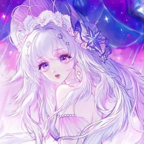 二次元头像女紫色系 动漫 - 海绵宝宝卡通头像!