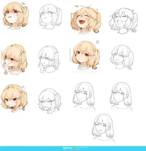 《人物基础表情练习—动漫人物各种表情的学习》by 半叶花开