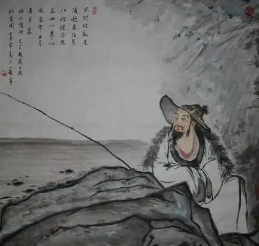 镜头给的时间有点长,这下可把古人钓鱼的情景看了个全.