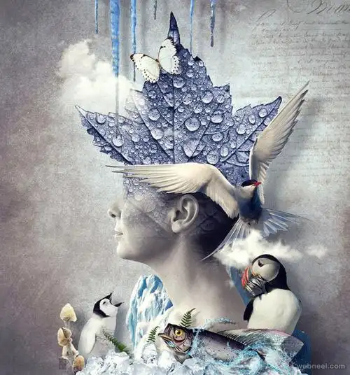 40张超级创意ps合成平面设计图片