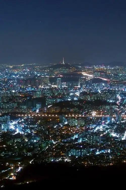 城市夜,汉城,韩国 640x960 iphone 4/4s 壁纸,图片,背景,照片