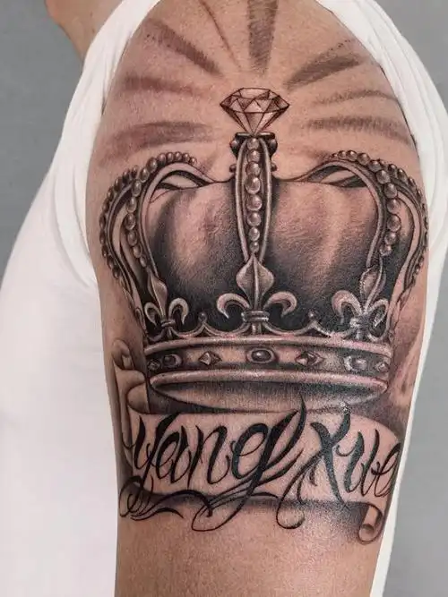 皇冠_纹身图案手稿图片_沈冰洁的纹身作品集