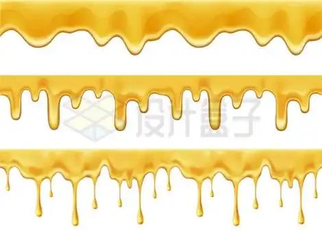 3款流淌下来的蜂蜜效果3866792矢量图片免抠素材