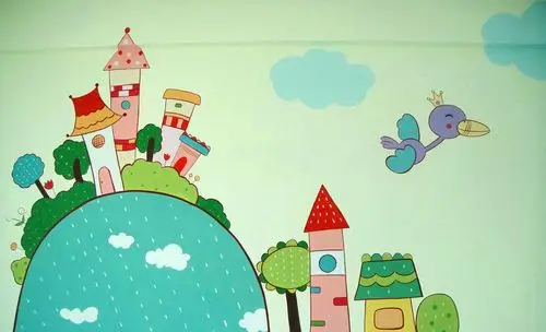 室内幼儿园墙体彩绘墙绘