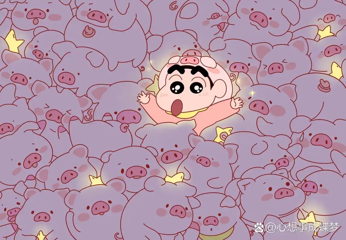 蜡笔小新ipad壁纸  你是黑夜中最亮的那颗星,而我在人群中一眼就看见