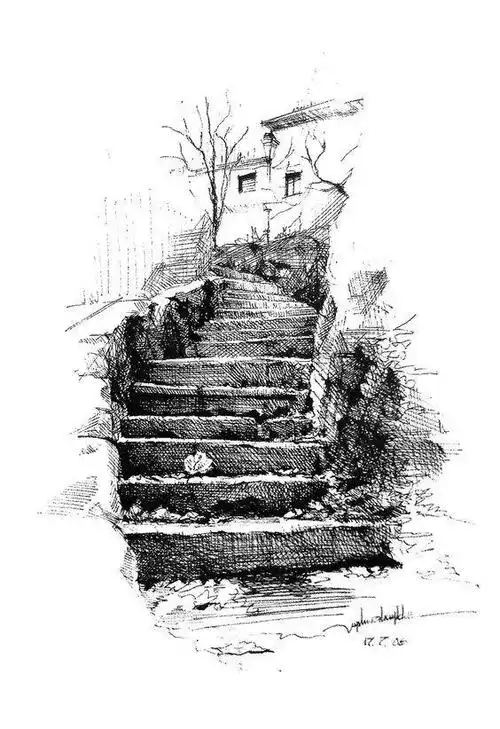 一组十分值得学习的风景速写欣赏,这样的透视技巧你学会了吗?