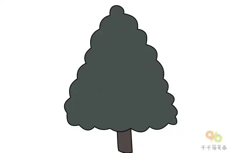 柏树简笔画