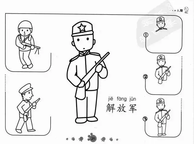 简笔画红军背影拿着枪的士兵简笔画解放军战士拿枪简笔画红色革命烈士