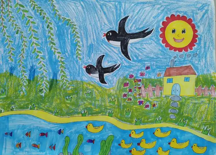 爱之绘·战疫情—畲乡景宁实验一小二年级美术《春天在哪里》作品微展