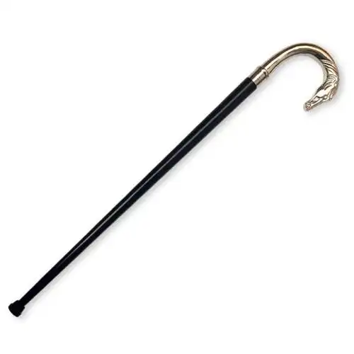 英国绅士手杖英伦手杖银色手柄马头弯钩原装实木拐杖拐棍老人礼品