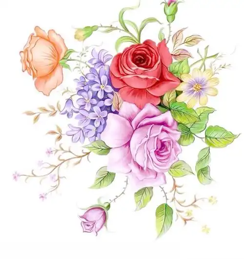 清新水彩画 手绘 花卉 植物 意境 清新淡雅 唯美插画