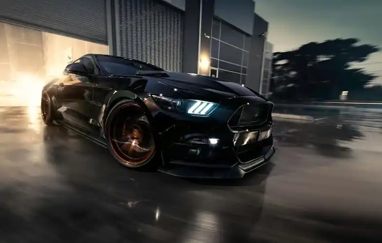mustang, ford, muscle, car, black wallpaper (photos, pictures)