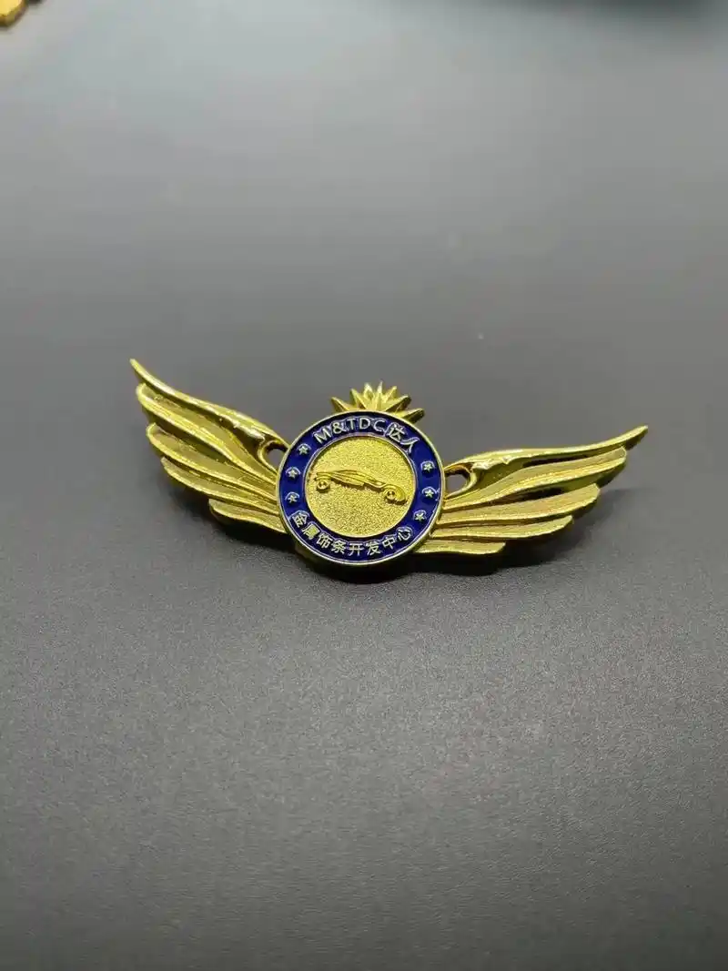 金属翅膀徽章定制 - 抖音