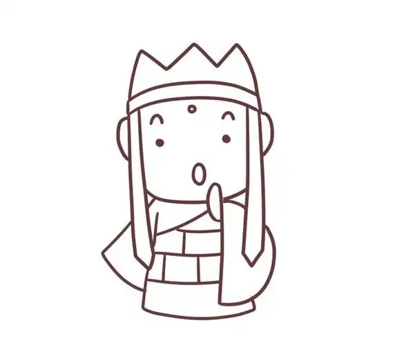 沙僧挑着担子的简笔画